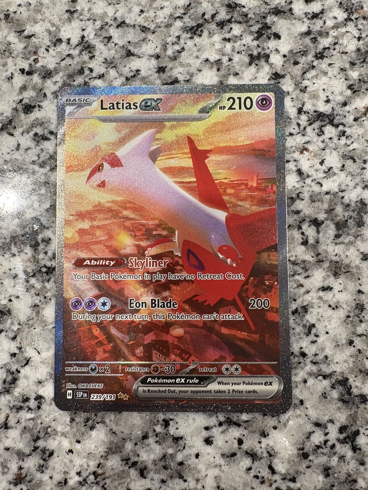 Latias EX 239/191 Pokémon S&V Surging Sparks Chase Card