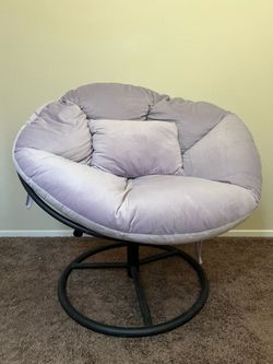 Lavender Purple Papasan Swivel Saucer Office Lounge Chair