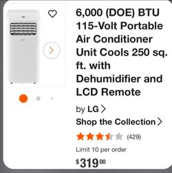 BRAND NEW IN BOX 6,000 BTU PORTABLE AIR CONDITIONER