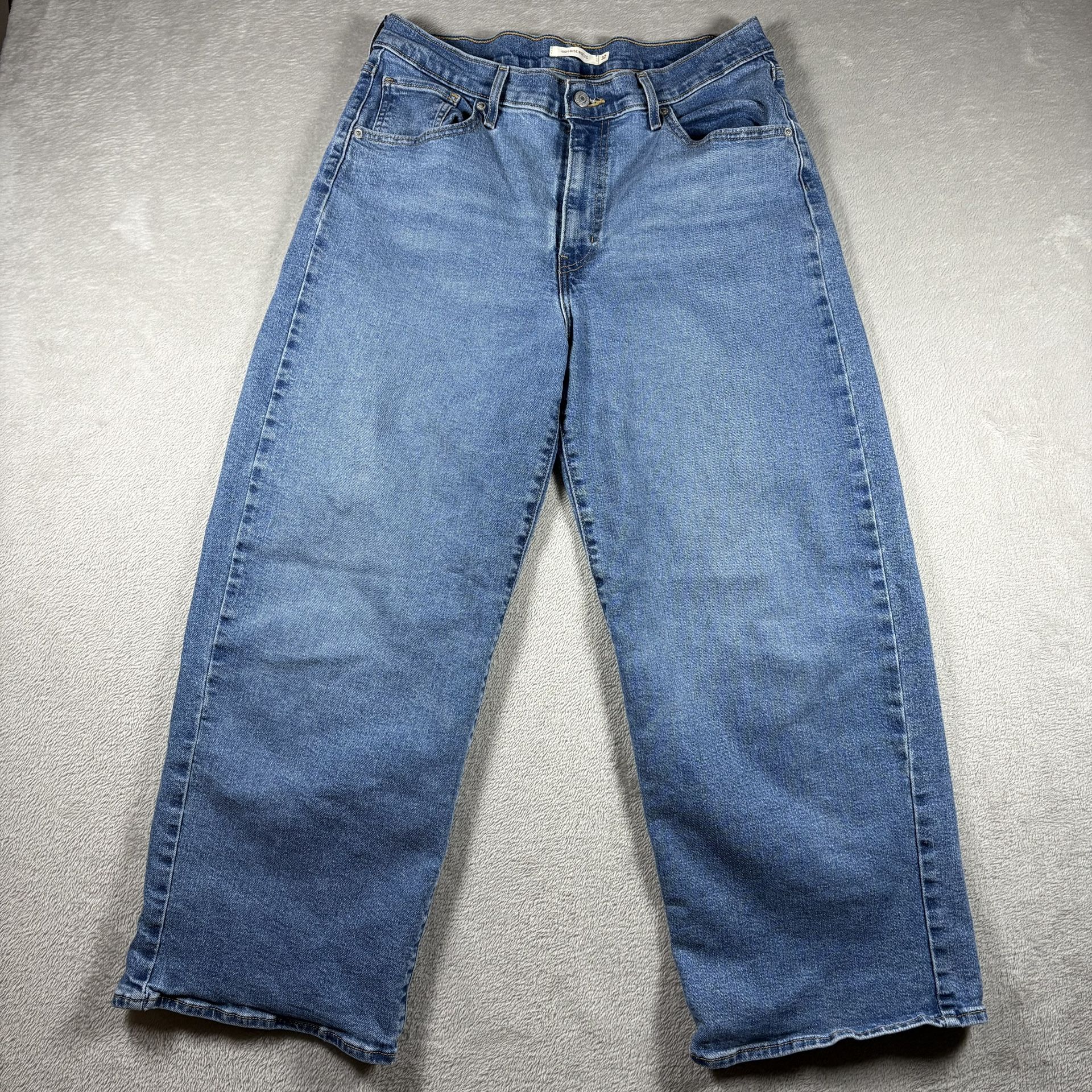 Levi's Jeans Women’s 32 Blue Low Loose Premium Wide Leg Baggy High-Rise #1347