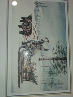 Framed "Smoky Mountain Christmas" Limited Edition Art Print by Linda Kotila (2001)