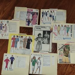 LOT Of 9 * SEWING PATTERNS * SIZE 8,10,12,14 * L/XL * Vintage
