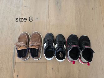 3 Pairs Toddler Shoes Size 8 Bundle