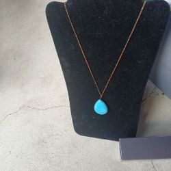 Turquoise   Gold Necklace