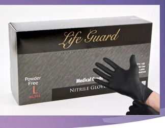 Black Nitrile Gloves (S-XL) 100 Pcs/bx