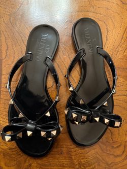 Valentino  rockstud flat jelly sandals
