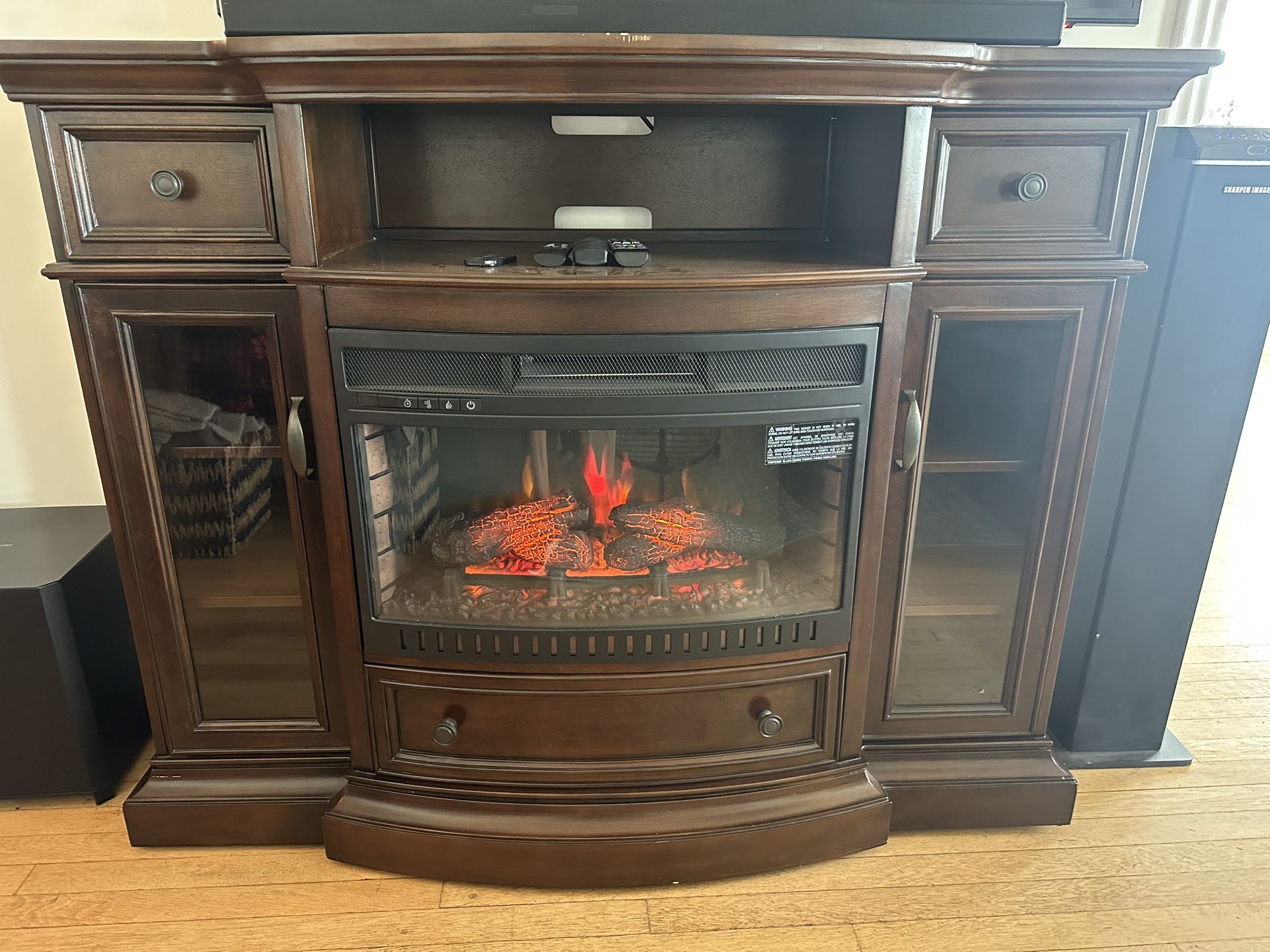 TV Console And Fire place Heater