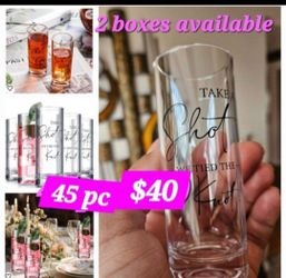 Wedding shot glasses 2oz acrylic Take a shot we tied the knot