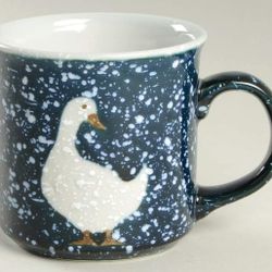 OTAGIRI Vintage Japan Speckled Goose Cobalt Blue Ceramic Mug Replacement