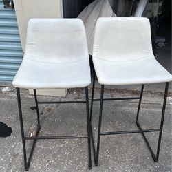White bar stools