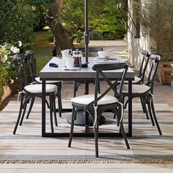 Pottery Barn New Large Concrete Outdoor Dining Table Seats 8 No Chairs Outdoor Furniture - pick up