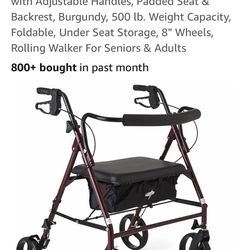 Heavy duty Medline Rollator/Walker