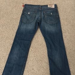 True Religion Size 34 Straight Jeans