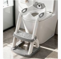 Potty Training Seat, SKYROKU Upgrade Toddler Toilet Seat for Kids Boys Girls, 2 in 1 Potty Training Toilet, Splash Guard Anti-Slip Pad Step Stool,New 