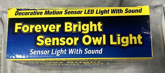 Forever Bright Decorative LED Motion Sensor Hooting Owl Light, Black Thumbnail