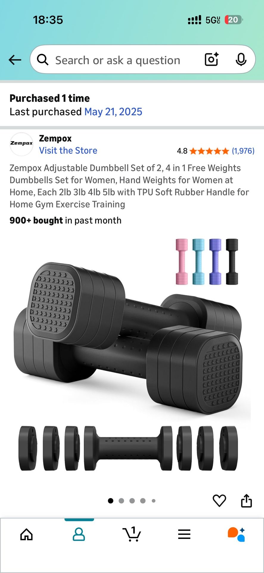 Adjustable dumbbells Set