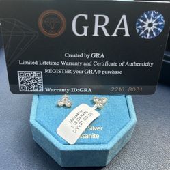 Diamond Earrings MOISSANITE PASS DIAMOND TESTER