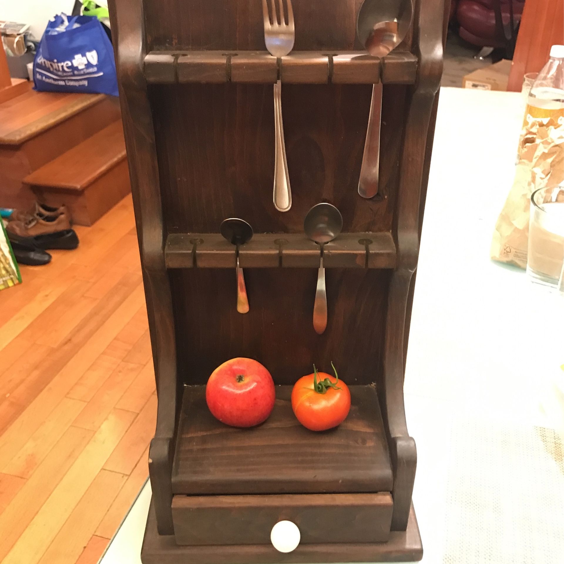Solid Wood Kitchen Flatware Shelf/cabinet