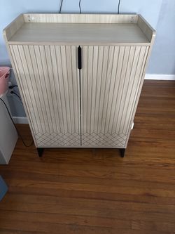 20-Pair Shoe Cabinet – Light Wood – $75