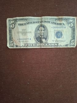 Vintage $5 bill