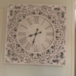Beautiful Wall Clock Ivory Wooden 