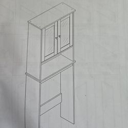  NEW Unassembled Over-the-Toilet Bathroom Cabinet - $20