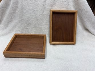 Hand Made Small Oak and Walnut Trays