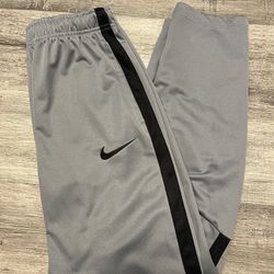 Nike Activewear Joggers Sweatpants Mens Large Gray Black Embroidered Swoosh