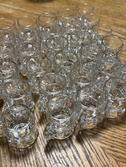 30 1 inch ￼miniature glass mugs