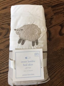 Pottery Barn Kids Organic Crib Bed Skirt and 2 Quilted Shams