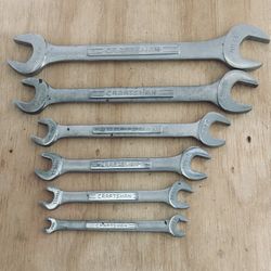 Vintage Craftsman Open End Metric Wrenches (6 pcs) USA