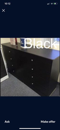 Dresser 8 Drawer Black 