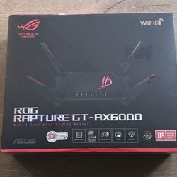 ASUS ROG Rapture WiFi 6 AX Gaming Router (GT-AX6000) Dual 2.5G WAN/LAN Ports, Quad-Core 2.0Ghz CPU, WAN Aggregation, AiMesh Compatible