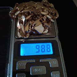 Gold deep plated thick heavy necklace chain jewelry