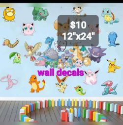 Pokemon wall decal 12"x24"