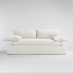 Crate & Barrel Slipcovered Sofa 89” Wide