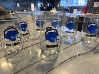 Vintage SD Chargers Drinking Glasses
