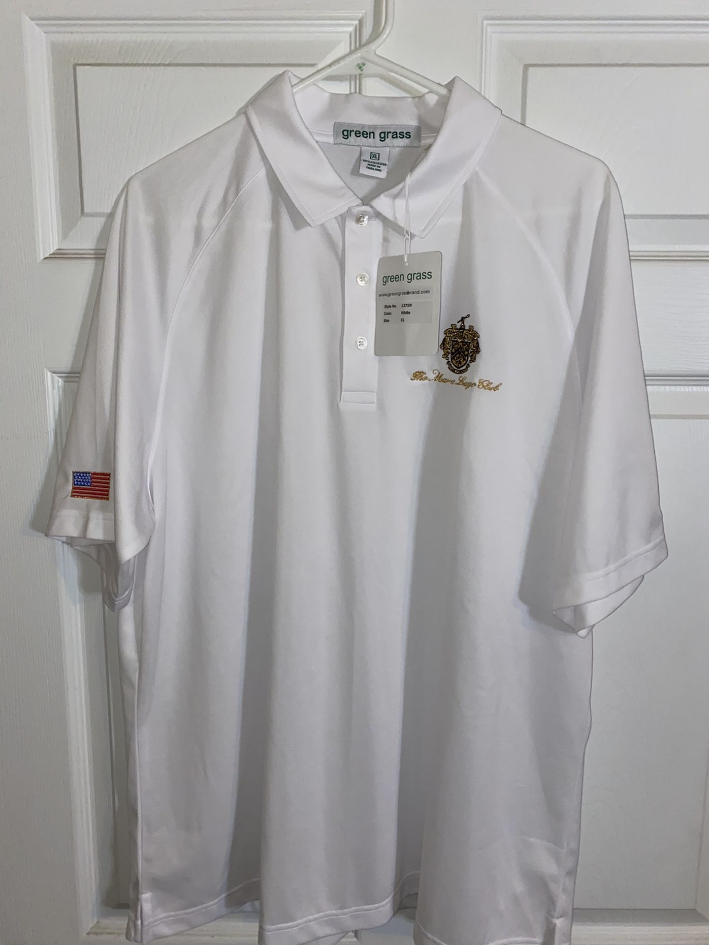 Green Grass Golf Shirt, Donald J. Trump, The Mara Lago Club, Palm Beach, FL. New with Tag, Extra Large, $10