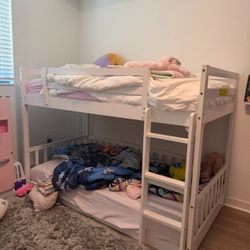 Twin Size Bunk Bed Bottom Has Full Removable Gate