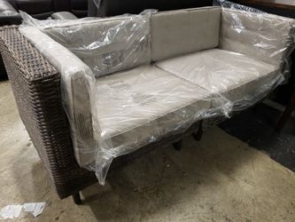 New outdoor patio furniture loveseat sunbrella fabric tax included