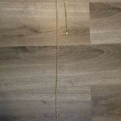 24in 6mm gold plated rope chain