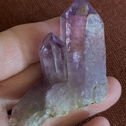 Raw Amethyst Crystal  Natural Points 2-1/4” Long X 2” Hi X 1-1/4” Wide