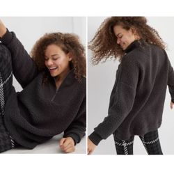 Aerie Dream Sherpa Quarter Zip Sweatshirt