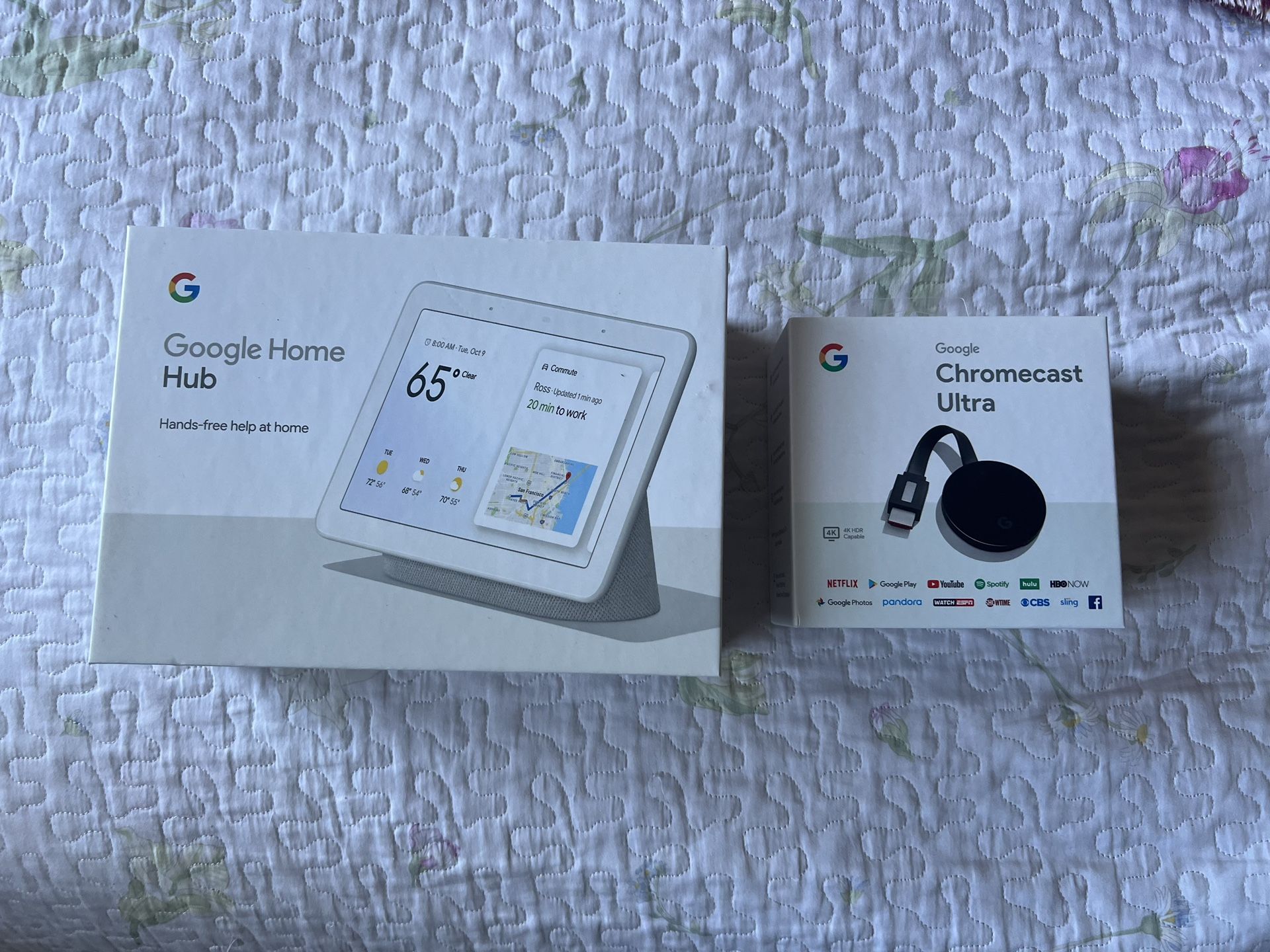 Google Home Hub And Chromecast Ultra 4k Streamer