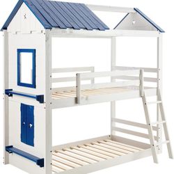 Kids Twin Bunk Bed