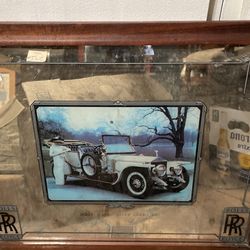 Vintage Rolls Royce Picture Mirror. 