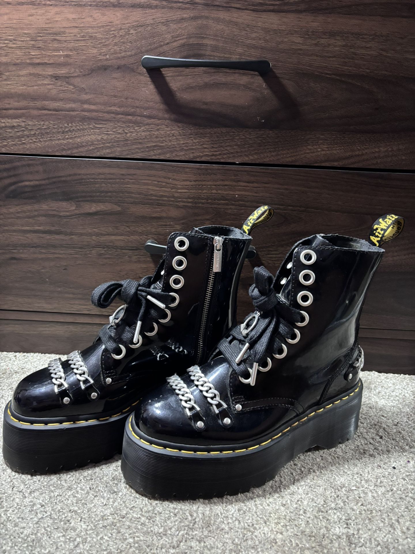 Dr. Martens Chain Smooth Leather Platform Boots