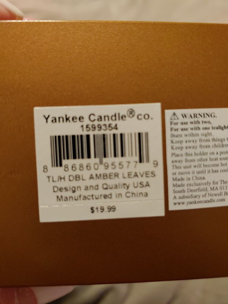 NEW Yankee Candle fall tea light holder