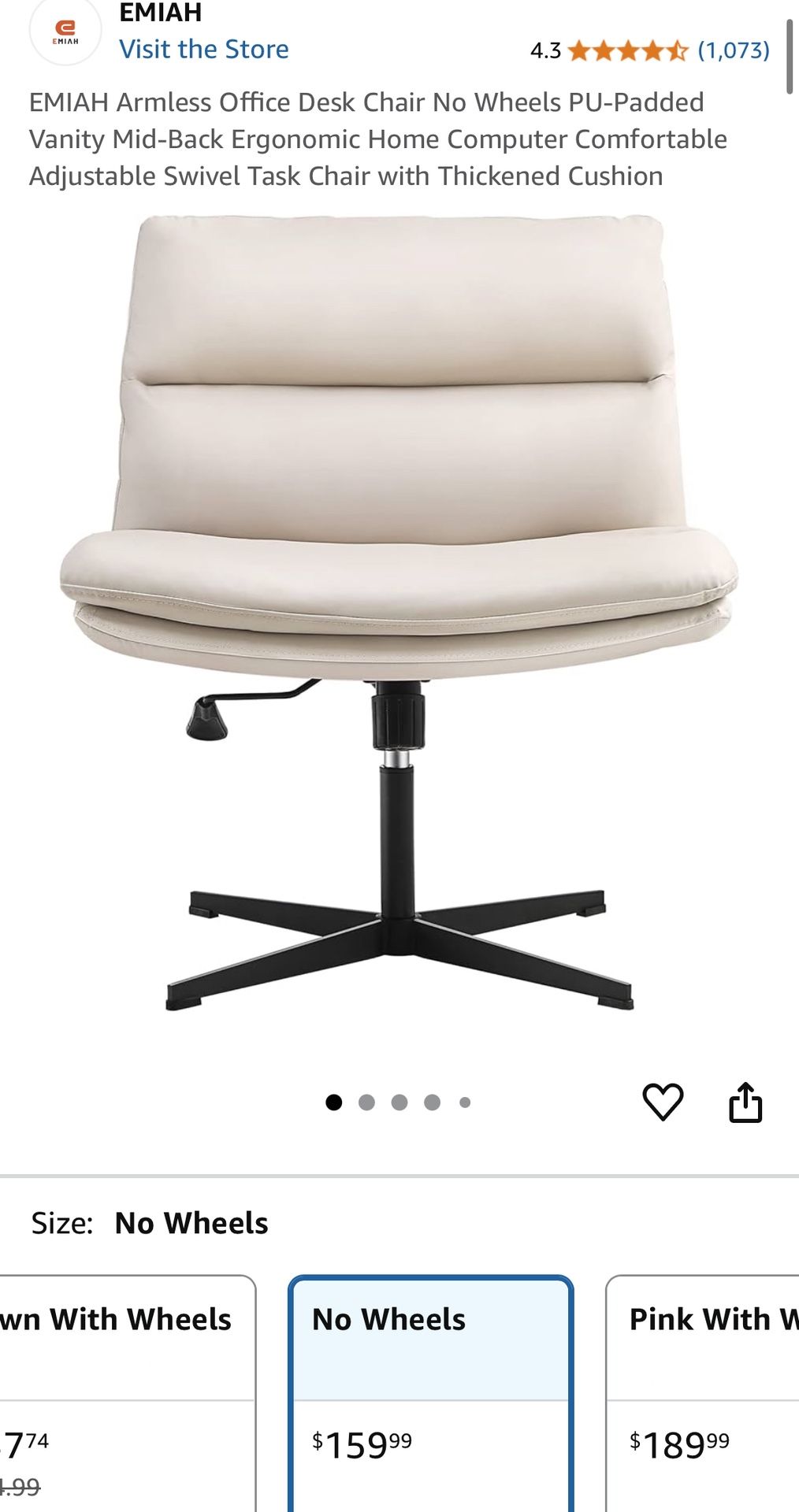 Viral TikTok Desk Chair Armless