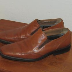Michael Toschi MARIO Brown Leather Dress Shoes Carbonlite Insole Mens Size 10